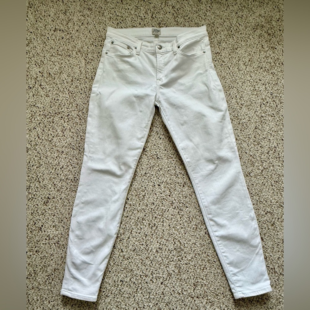 J.Crew White Denim Toothpick Skinny Jeans - Size 29